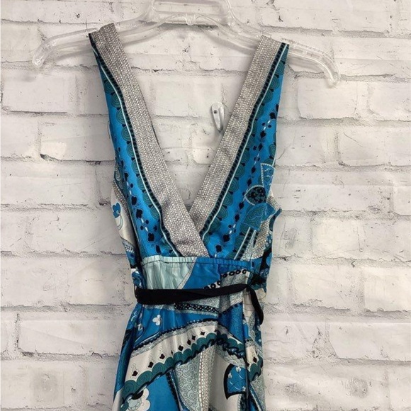 Single Dress Paisley 100% Silk Dress Size Large - Picture 6 of 9